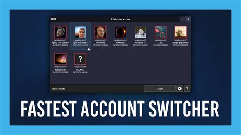 How do I switch accounts on games?